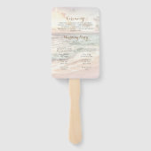 Éventail Mariage sur la plage au coucher du soleil (Dos)