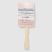 Éventail Mariage sur la plage au coucher du soleil (Devant)