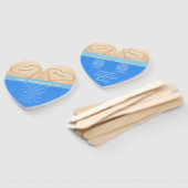 Éventail Mariage sur la plage Hearts programme de cérémonie (Non-assemblé)