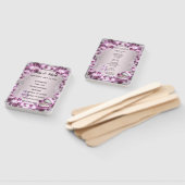 Éventail Mariage tendance violet floral chic (Non-assemblé)