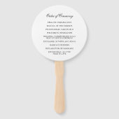 Éventail Mariage traditionnel noir et blanc Formal élégant (Dos)