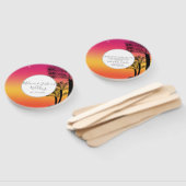 Éventail Mariage Tropical de Plage Ronde aux Lumières Stell (Non-assemblé)