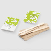 Éventail Mariage Vert Citron Silhouette (Non-assemblé)
