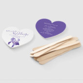 Éventail Mariage violet iris programme d'art floral (Non-assemblé)