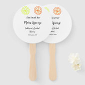 Éventail Mariée au citron Main Squeeze personnalisable (Devant et derrière)