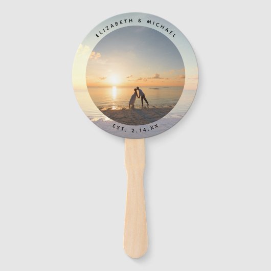 Éventail Mariée et mariée élégante moderne et salle photo m (Devant)