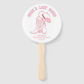 Éventail mariées dernier rodéo bachelorette fête rose chic (Dos)