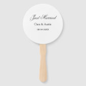 Éventail Mariés add nom couple date année sim mariage (Dos)