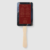 Éventail Marine Blue Gold Agate Bourgogne Programme de mari (Dos)