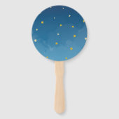 Éventail Marine Blue Gold Twinkle Little Star Set de fans (Dos)