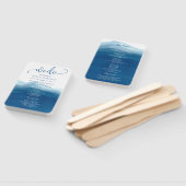 Éventail Marine Blue Nous faisons aquarelle Ombre Mariage (Non-assemblé)