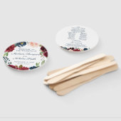 Éventail Marine Marsala Programme de mariage des fleurs Ven (Non-assemblé)