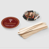 Éventail Maroon Gold Médicale School Graduation Photo (Non-assemblé)