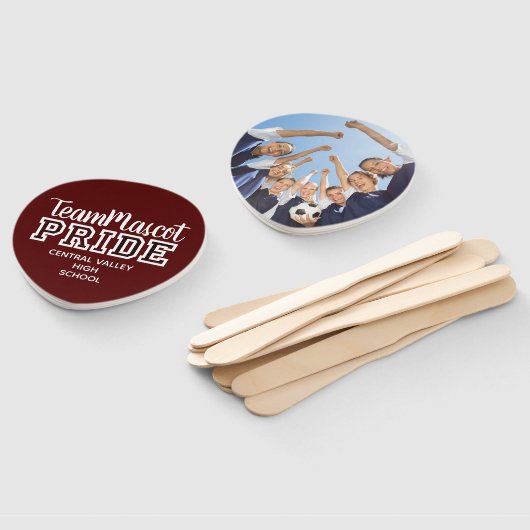 Éventail Maroon School Pride Mascotte Nom du ventilateur à  (Non-assemblé)