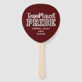 Éventail Maroon School Pride Mascotte Nom du ventilateur à (Devant)