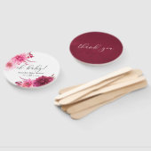 Éventail Marsala - Baby shower d'automne Bourgogne et Brous (Non-assemblé)