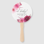 Éventail Marsala - Baby shower d'automne Bourgogne et Brous (Devant)