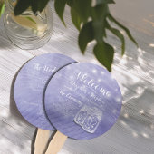 Éventail Mason Jars Éclairage à cordes Programme de mariage