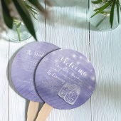 Éventail Mason Jars Éclairage à cordes Programme de mariage