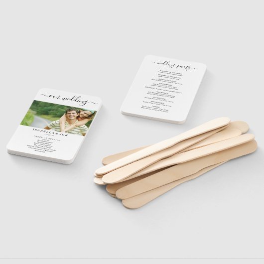 Éventail Masse simple Mariage photo / Ventilateur du progra (Non-assemblé)