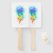 Éventail Méduse arc-en-ciel (Devant et derrière)