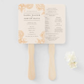 Éventail Mehndi Programme de mariage henné Ventilateur à la (Devant et derrière)