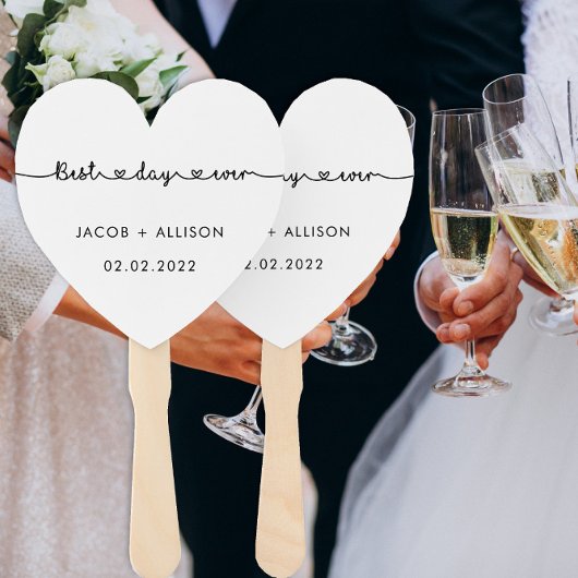 Éventail meilleur jour jamais élégant mariage