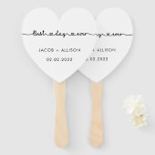 Éventail meilleur jour jamais élégant mariage (Devant et derrière)