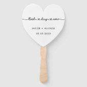 Éventail meilleur jour jamais élégant mariage (Devant)