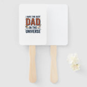 Éventail Meilleur papa de l'univers conception vectorielle (Devant et derrière)