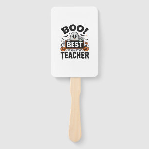 Éventail Meilleur Professeur Boo Design Halloween Vintage_