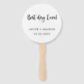 Éventail meilleure journée jamais élégante mariage (Dos)