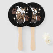 Éventail Mélange Purr-Fect : Conception de café pour le caf (Devant et derrière)