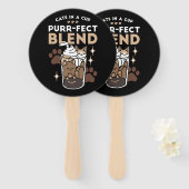 Éventail Mélange Purr-Fect : Conception de café pour le caf (Devant et derrière)