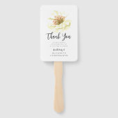 Éventail Mémorial botanique floral d'aquarelle moderne Merc (Dos)