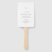 Éventail Mémorial en mémoire d'amour moderne simple élégant (Dos)