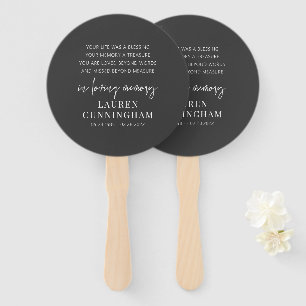 Éventail Mémorial Moderne Élégant Simple Chic