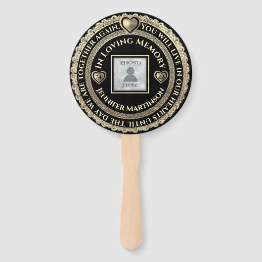 Éventail Mémorial personnalisé (Devant)
