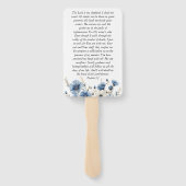 Éventail Mémorial photo bleu et blanc Dusty (Dos)