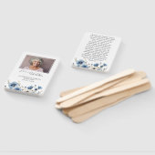 Éventail Mémorial photo bleu et blanc Dusty (Non-assemblé)