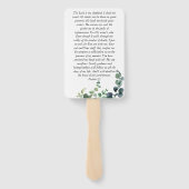 Éventail Mémorial photo Eucalyptus (Dos)