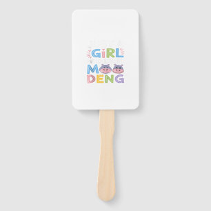Éventail Mens MooDeng Juste une fille qui aime Moo Deng Fun