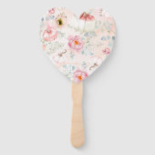 Éventail Menu Chute Citrouille Floral Rose (Dos)