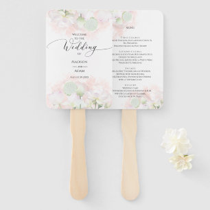 Éventail Menu Mariage d'aquarelle Loti et de lentilles d'ea