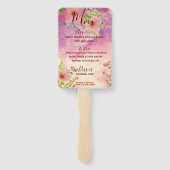 Éventail Menu mariage et ventilateur au programme (Dos)