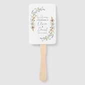 Éventail Menu mariage Programme Fleurs sauvages Floral (Devant)