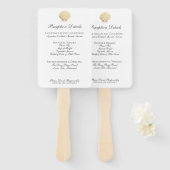 Éventail Menu Mariage vintage Seashell (Devant et derrière)