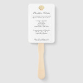 Éventail Menu Mariage vintage Seashell (Dos)