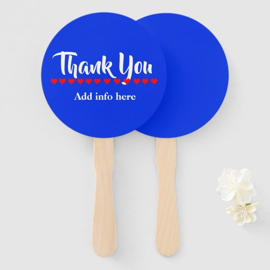 Éventail Merci (Devant et derrière)