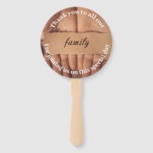 Éventail Merci à nos amis et fan de famille (Dos)